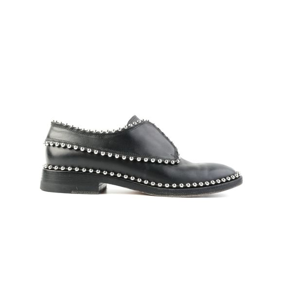 Excellent Alexander Wang Black Leather Shoes Size 39 with Silver Studs